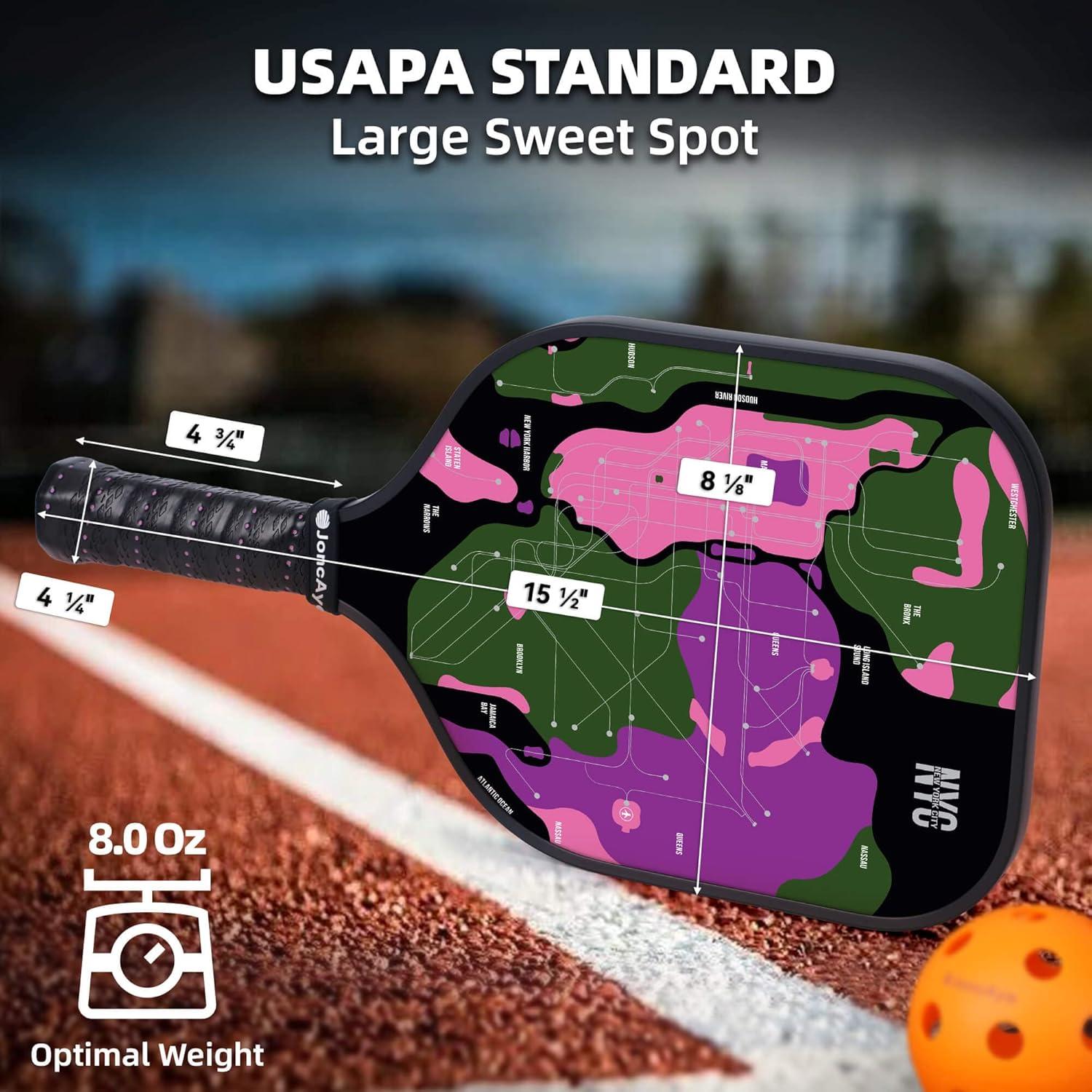 imageJoncAye PickleBallPaddleSetof4 with Balls Cute Pickleball Set with Racket Bag Ball Retriever  Pickleball Racquet Starter Set for Beginners Intermediates