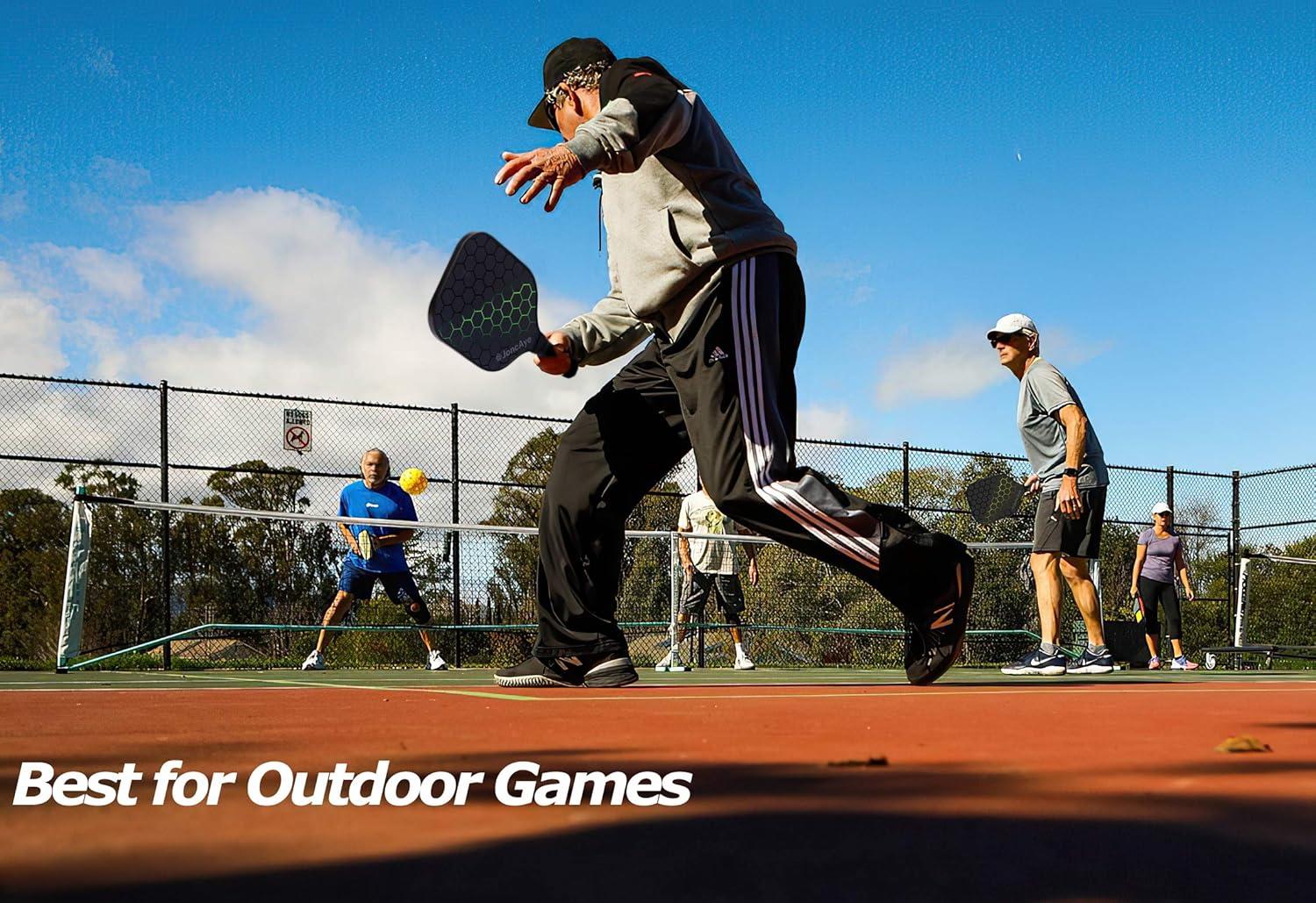 imageJoncAye Pickleball Set Outdoor Indoor PickleBall 12 Pack USAPA Standard Balls with Bag Accessories for Paddle Set Game Equipment Gifts for Men Women