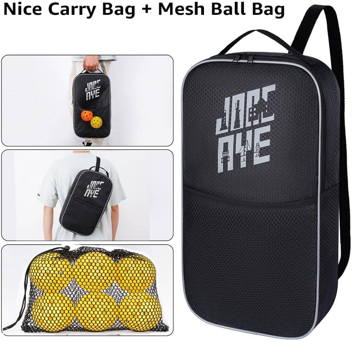 imagePickleballPaddlesSet of 4 or 2 Rackets by JoncAye USAPA Approved PickleBall Equipment with Balls Bag Accessories Fiberglass Graphite Pickleball Racquet Set for Men Women Kids AdultsGRAPHITE LITE 2PK