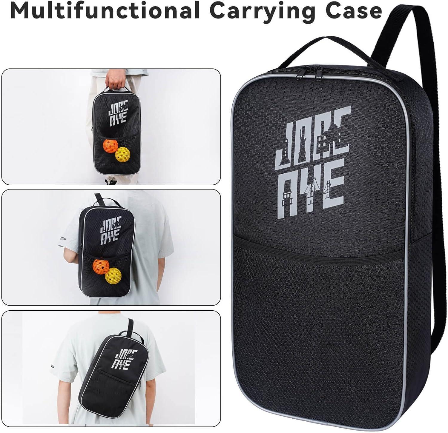 imagePickleballPaddlesSet of 4 or 2 Rackets by JoncAye USAPA Approved PickleBall Equipment with Balls Bag Accessories Fiberglass Graphite Pickleball Racquet Set for Men Women Kids AdultsCyclone 4PK GreenBlue