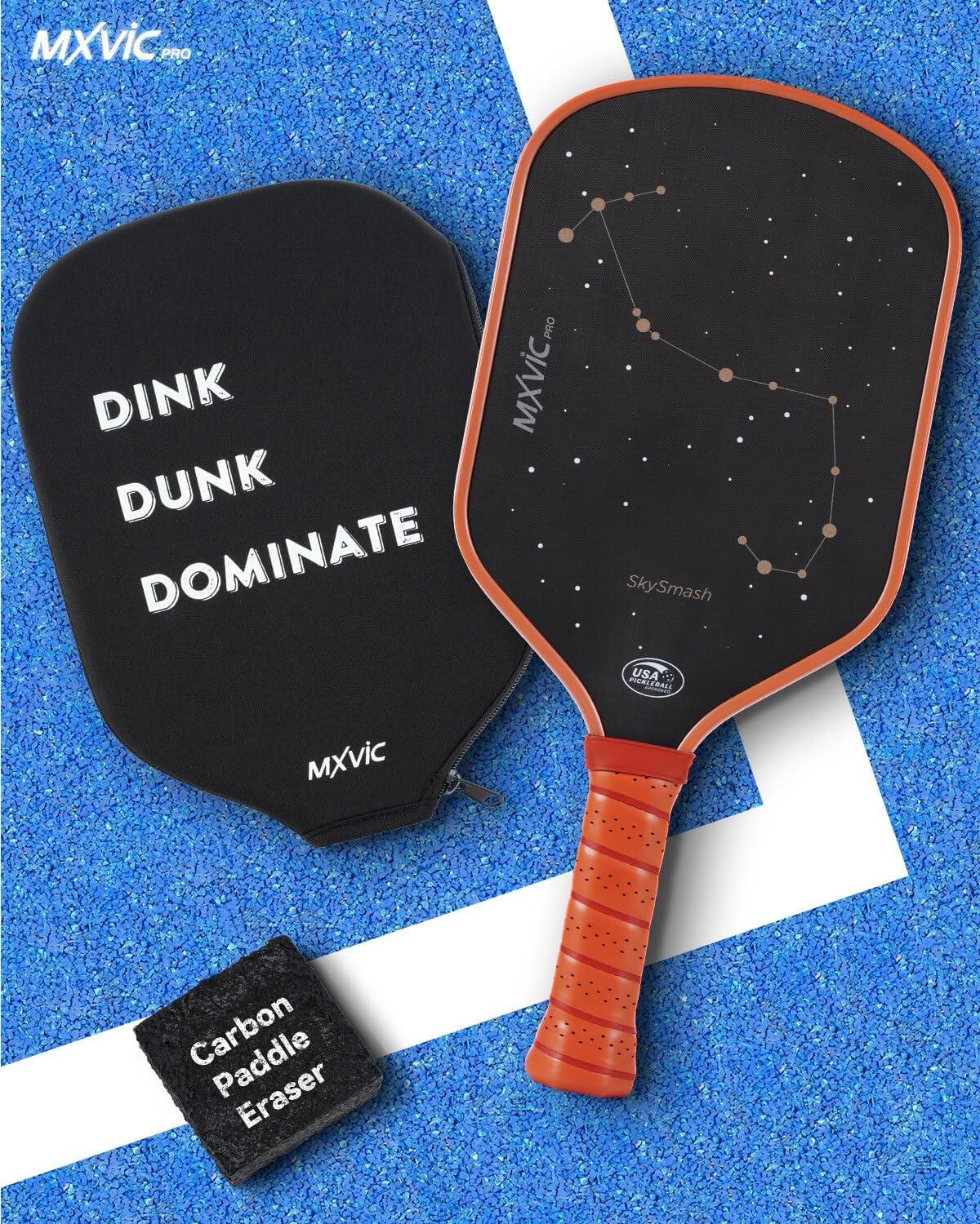 imagePro PickleballPaddle 16mm T700 Carbon Fiber Textured Surface CFS USAPA Approved Hybrid Control Paddle with Cover 2025 High Grit ampamp Spin Racket Intermediate AdvancedSkySmashBrown