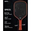 imagePro PickleballPaddle 16mm T700 Carbon Fiber Textured Surface CFS USAPA Approved Hybrid Control Paddle with Cover 2025 High Grit ampamp Spin Racket Intermediate AdvancedSkySmashBrown