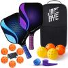 imageJoncAye GraphitePickleballPaddlesSet 2 PickleballRackets  1 Carrying Bag  8 Indoor Balls  2 Outdoor Balls  1 Mesh Ball Bag  OverGrips PickleBallRaquetteSet of 2 Pickleball Bundles wit