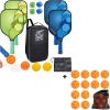 imageJoncAye Pickleball Bundle PickleballSet of 4 Paddles 16 Balls 1 Racket Bag 2 Ball Bag 4 Grip Tapes 12 Ball Retriever  PickleBall Requette Set and Accessories  Pickleball Gifts