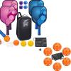 imagePickleball Set JoncAye PickleballPaddlesSetof4 with 10 Balls for Outdoor Indoor 1 Racket Bag 2 Ball Bag 4 Grip Tapes 12 Ball Retriever  Pickleball Starter Set of Racquets and Accessories