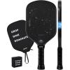imagePro PickleballPaddle 16mm T700 Carbon Fiber Textured Surface CFS USAPA Approved Hybrid Control Paddle with Cover 2025 High Grit ampamp Spin Racket Intermediate AdvancedSkySmashBlack