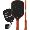 imagePro PickleballPaddle 16mm T700 Carbon Fiber Textured Surface CFS USAPA Approved Hybrid Control Paddle with Cover 2025 High Grit ampamp Spin Racket Intermediate AdvancedSkySmashBrown